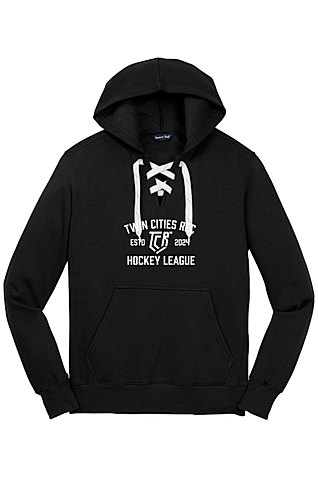 Laced Up Hoodie, Black